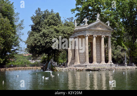 Temple d'Esculape, la Villa Borghese, Rome Banque D'Images