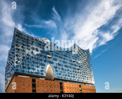 L'Elbe Philharmonic Hall ou Elbphilharmonie, salle de concert dans le quartier de Hafen City, Allemagne Banque D'Images