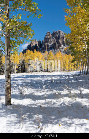 Mesa haute vallée de pinacles à Cimarron Colorado. Banque D'Images