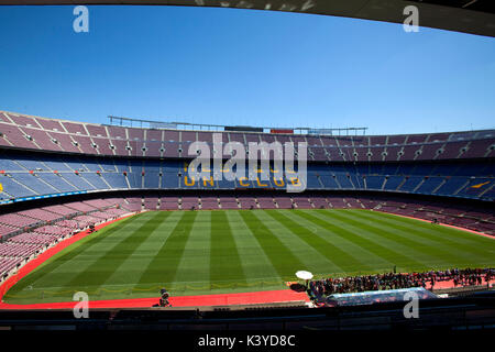 Tour Camp Nou du FC Barcelone et l'expérience du musée Mes que un club Banque D'Images