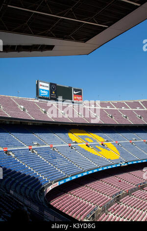 Tour Camp Nou du FC Barcelone et l'expérience du musée Mes que un club Banque D'Images