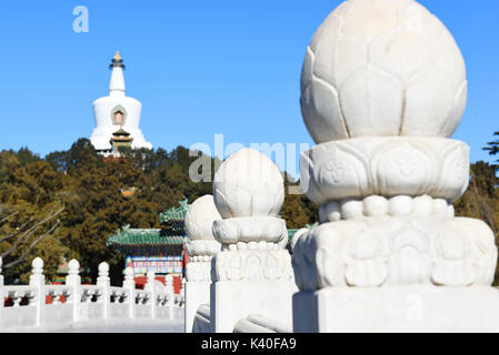 Paysage du Parc Beihai en hiver,Beijing, Chine. Banque D'Images