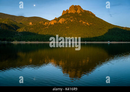 Camping du Lac Wellington. Près de Bailey, Colorado. Banque D'Images