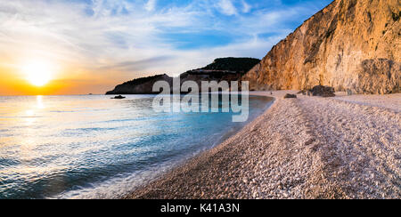 Belle plage de Porto Katsiki, lefkada island, Grèce. Banque D'Images