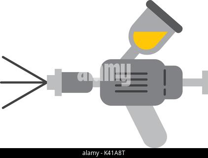 Location de matériel de pulvérisation de peinture aerographe cote Illustration de Vecteur