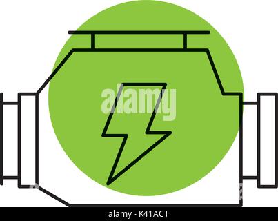 Puissant moteur carburateur voiture symbole de la machine Illustration de Vecteur