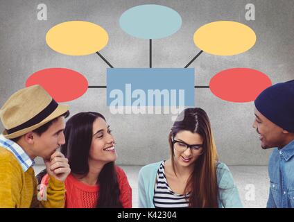 Groupe de rencontre avec l'esprit du site Banque D'Images