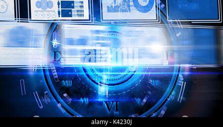 La technologie numérique de l'interface composite panneaux Banque D'Images