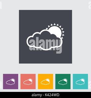 La nébulosité seule simple icône. Vector illustration. Illustration de Vecteur