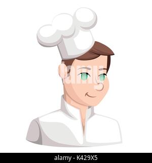 Chef Service des aliments Personnage réaliste vectorielles Design Illustrator page site Web et design d'applications mobiles. Illustration de Vecteur