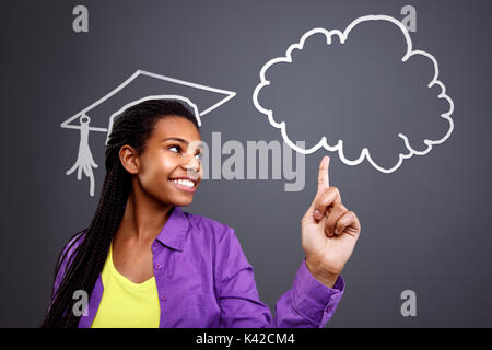 L'éducation à l'école - à l'idée d'écolière cloud Banque D'Images