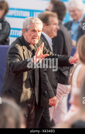 Le réalisateur français Claude Lelouch sur le tapis rouge à la 43e festival du Film Américain de Deauville, le 2 septembre 2017 à Deauville, France Banque D'Images