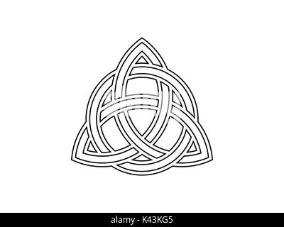 Triquetra. Trinity knot. Symbole celtique de l'éternité. Vector illustration Illustration de Vecteur