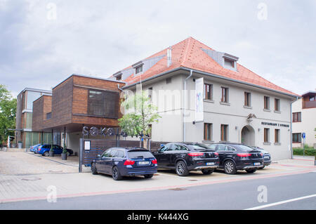 Sokolovna Pruhonice, Restaurant, salle de remise en forme Banque D'Images