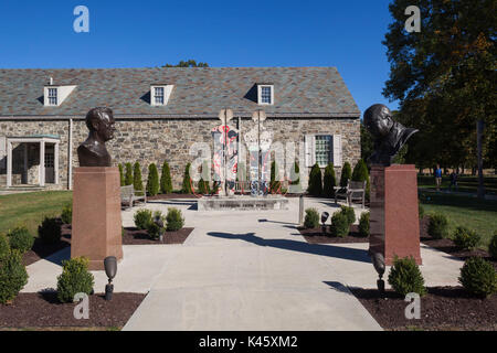 USA, New York, Hudson Valley, Hyde Park, lieu historique national du FDR, l'ancienne maison du président américain Franklin D. Roosevelt, l'extérieur, Banque D'Images