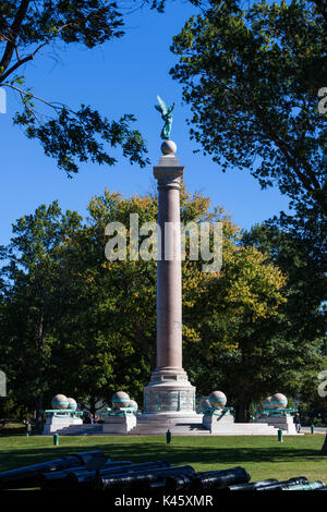 USA, New York, Hudson Valley, West Point, l'Académie militaire des États-Unis à West Point, La Bataille Monument Banque D'Images