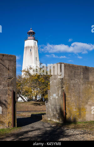 USA (New Jersey), Sandy Hook, Gateway National Recreation Area, Sandy Hook Lighthouse Banque D'Images