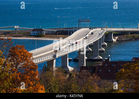 USA, New Jersey, Highlands, Causeway à Sandy Hook Banque D'Images