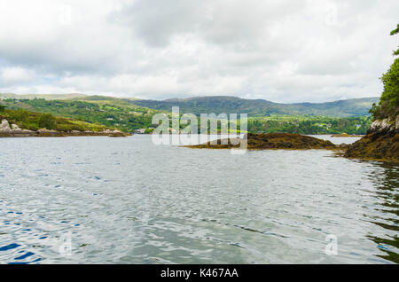 Vue nord de la baie de Bantry Irlande Île Garnish Banque D'Images