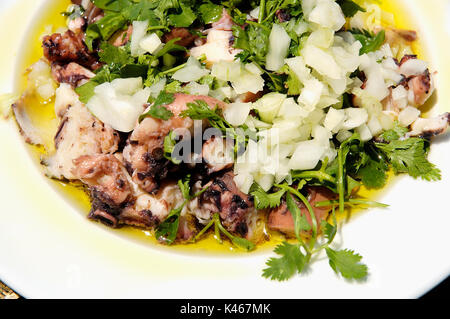 La salade de poulpe. Comporta, Alentejo Banque D'Images