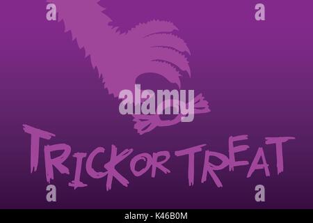 Halloween 2017 Arrière-plan modèle défini, loups-garous monster part avec le caramel candy concept design et trick ou traiter du texte illustration isolé sur dark Illustration de Vecteur