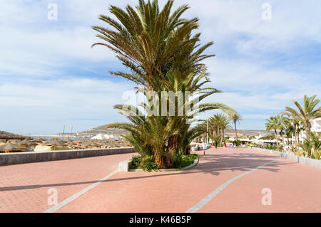 Agadir. Maroc - le 23 décembre 2016 : : plage, promenade dans la ville d'Agadir Banque D'Images