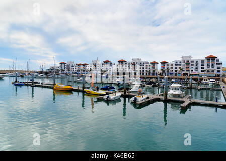 Agadir. Maroc - Décembre 23, 2016 : Avis de bateaux à port de plaisance Banque D'Images