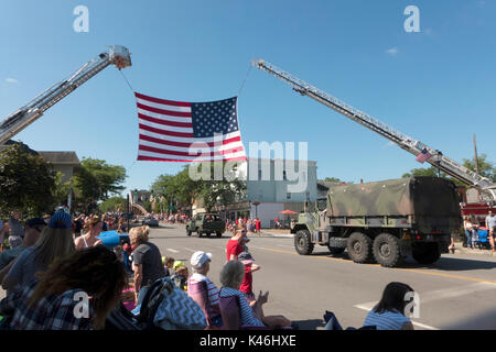 Célébration de la journée de l'indépendance en fairport ny usa. Banque D'Images