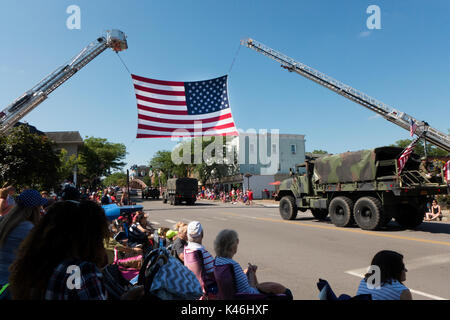 Célébration de la journée de l'indépendance en fairport ny usa. Banque D'Images