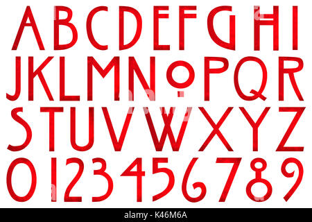 Alphabet Lettres typographie numérique Collection Collection Banque D'Images