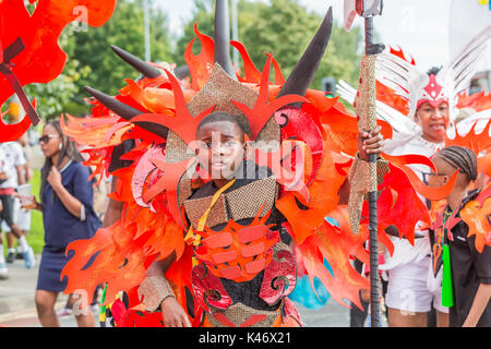 Une célébration de la diversité, de la culture et de la tolérance, 50 ans de Leeds West Indian Carnaval 2017. Banque D'Images