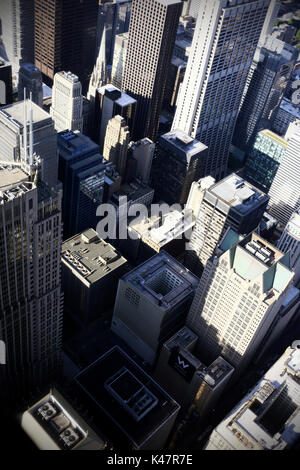 CHICAGO, ILLINOIS, USA - juin 2016. Vue sur les bâtiments de la Willis Tower à Chicago Downtown. Banque D'Images