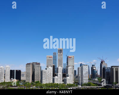 Beijing, Chine - Apr 17,2016:CBD Beijing paysage bâtiment à Jianwai SOHO, situé dans le district de Chaoyang,en face du World Trade Center,le total constr Banque D'Images