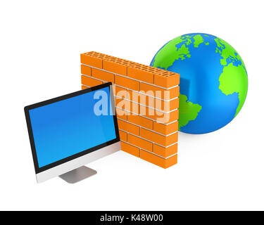 Pare-feu de sécurité informatique Concept Banque D'Images