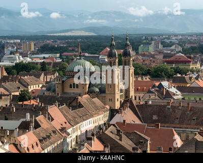 Cathédrale orthodoxe Sainte Trinité, Sibiu, Roumanie Banque D'Images