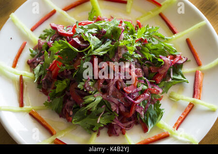 Salade d'oignons et de sumac Banque D'Images