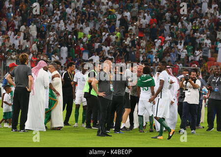 Jeddah, Arabie saoudite. 12Th Mar, 2017. L'Arabie saoudite (KSA) Football/soccer : FIFA World Cup 2018 Qualification de la Russie Asiatique ronde finale match du groupe B entre le Japon 0-1 Arabie Saoudite au King Abdullah Sports City Stadium à Jeddah, Arabie saoudite . Credit : Sho Tamura/AFLO SPORT/Alamy Live News Banque D'Images