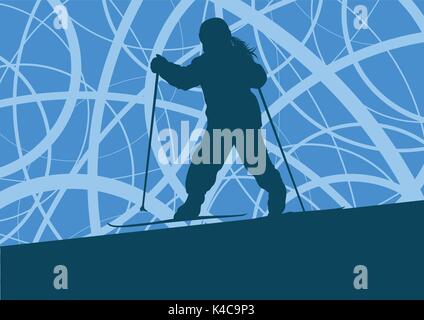 Ski pour enfants vecteur formation abstract background Illustration de Vecteur