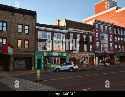 Genève, New York, USA. Le 5 août 2017. Le centre-ville de Genève, New York sur une calme matin d'été Banque D'Images