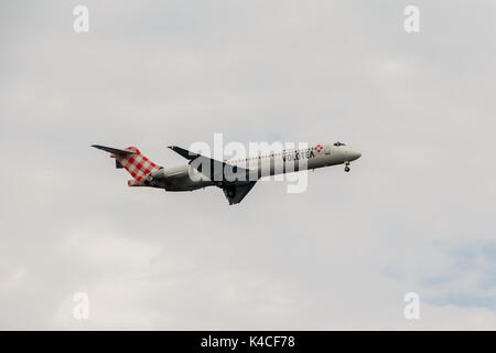 IBIZA, ESPAGNE - circa 2017 : avion de passagers dans la région de Volotea Livery. Boeing 717, EC-MGT Banque D'Images