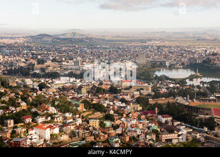 Antananarivo central y compris le lac Anosy, Antananarivo, Madagascar Banque D'Images