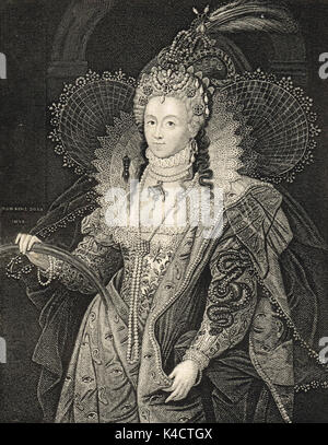 Elizabeth I, 1533-1603, reine d'Angleterre et l'Irlande, régna 1558-1603 Banque D'Images