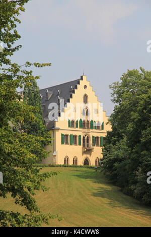 Rosenau château entouré par la Nature, Roedental près de Coburg, Haute-Franconie Banque D'Images