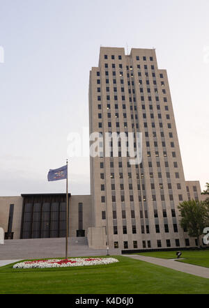 Matin vient à la capitale de l'État à Bismarck, Dakota du Nord Banque D'Images