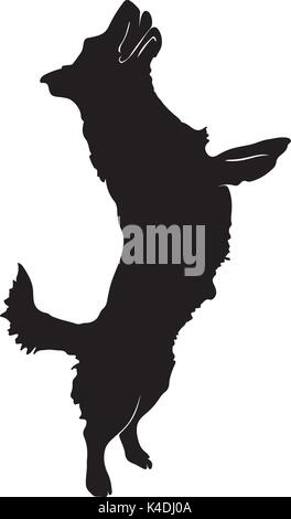 Silhouette d'un chien.Vector illustration Illustration de Vecteur