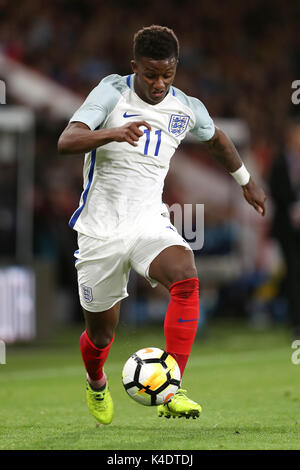 L'Angleterre au cours de l'Demarai Gray UEFA Euro 2019 U21, match de qualification du groupe 4 à la vitalité Stadium, Bournemouth. Banque D'Images