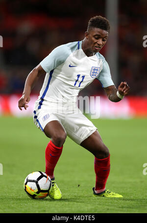 L'Angleterre au cours de l'Demarai Gray UEFA Euro 2019 U21, match de qualification du groupe 4 à la vitalité Stadium, Bournemouth. Banque D'Images