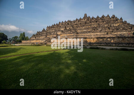 Borobudor temple dans l'île de Java en Indonésie. Banque D'Images