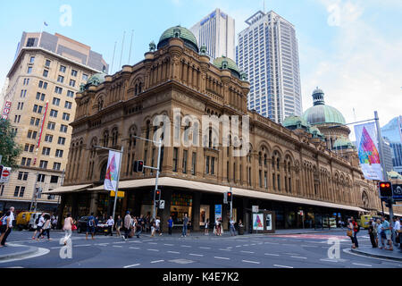 L'historique Queen Victoria Building dans le quartier central des affaires (CBD) Centre-ville de Sydney, Australie Banque D'Images