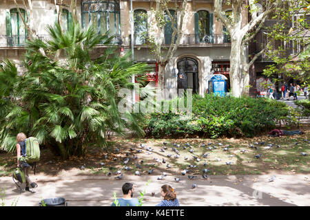 Barcelone la capitale et la plus grande ville de la Catalogne, en Espagne, et la deuxième municipalité la plus populeuse Banque D'Images